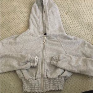 Urban outfitters Cropped Zip Up Hoodie